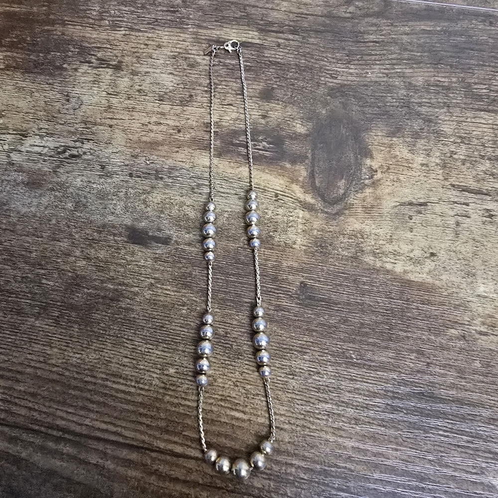 Monet Gold Tone Ball Necklace